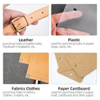 Leather Punches round Hole Puncher Plating Titanium Hollow Punching Tool Working for Watch Band, Fabric, Plastic 1+1.5+2+3+4+5Mm (6Pcs)