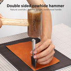 Rawhide Mallet Cobbler Hammer Leather Hammer Rawhide-Head for Stamping Jewelry Leather Worker Craft Tool 48Mm