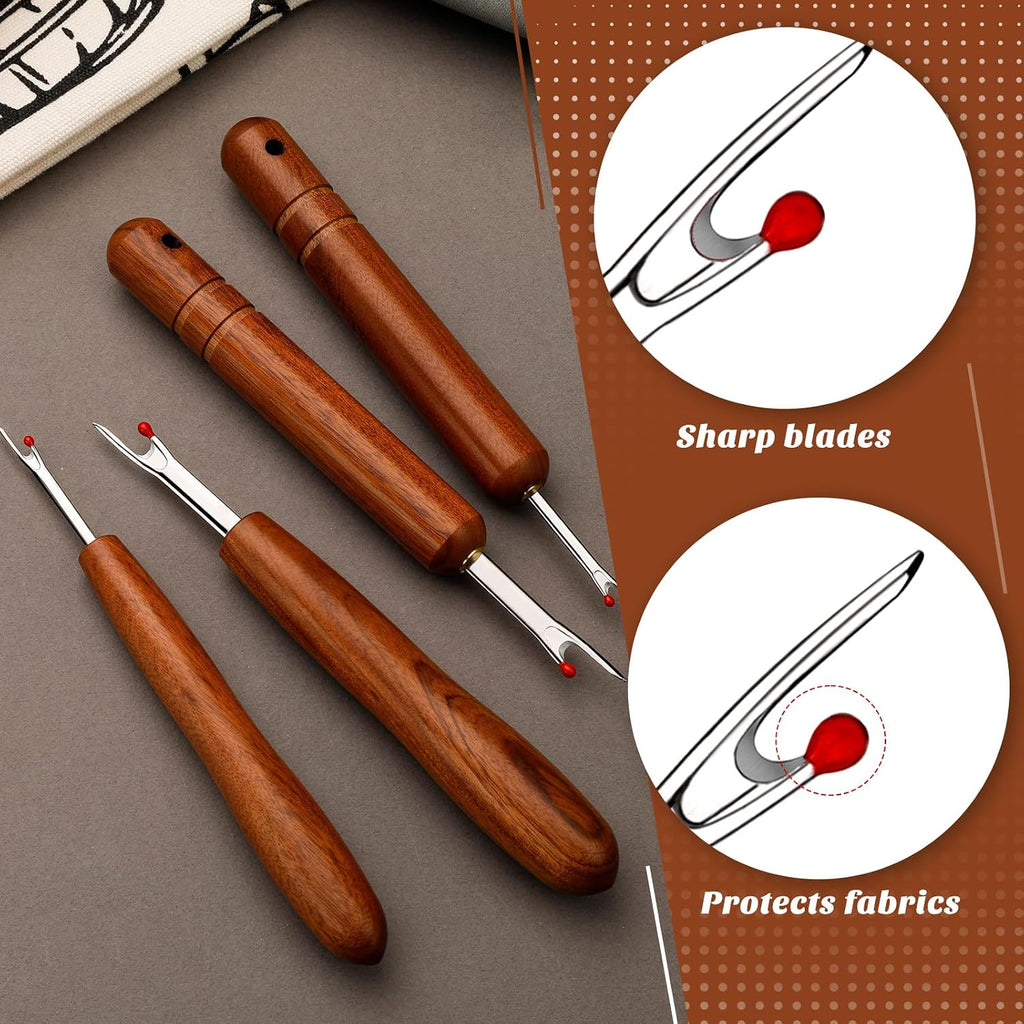 Seam Ripper, Seam Rippers for Sewing, Remove Stitches with Wood Handle for Sewing and DIY Craft(Big)