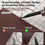 Leather Edge Bevelers, 4Pc High Carbon Steel Edge Skiving Set, Wood Hand Edge Bevelers, Leather Craft Keen Edge Cutting for Beveling (0.8Mm+1Mm+1.2Mm+1.4Mm)