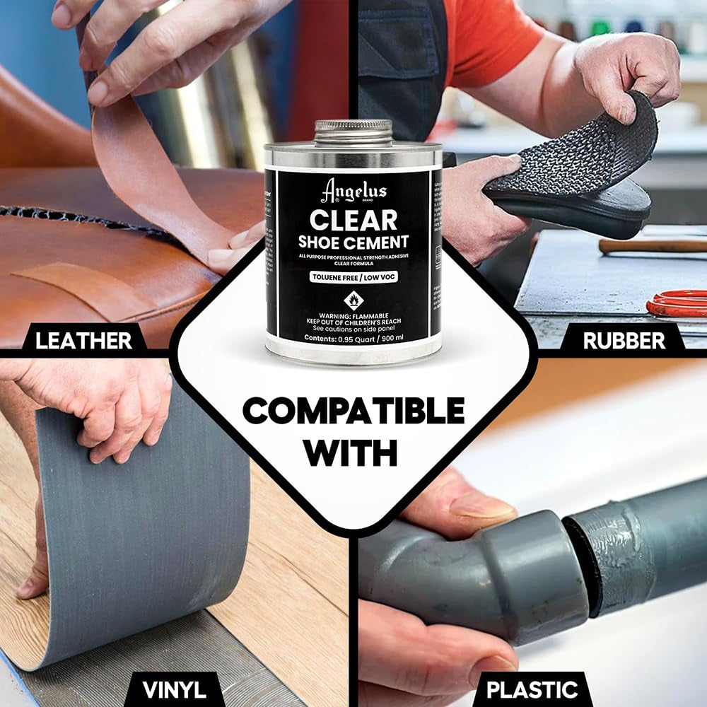 Shoe Glue 32Oz - Industrial Strength Clear Sole Adhesive for Sneakers, Boots, & More, 1 Quart