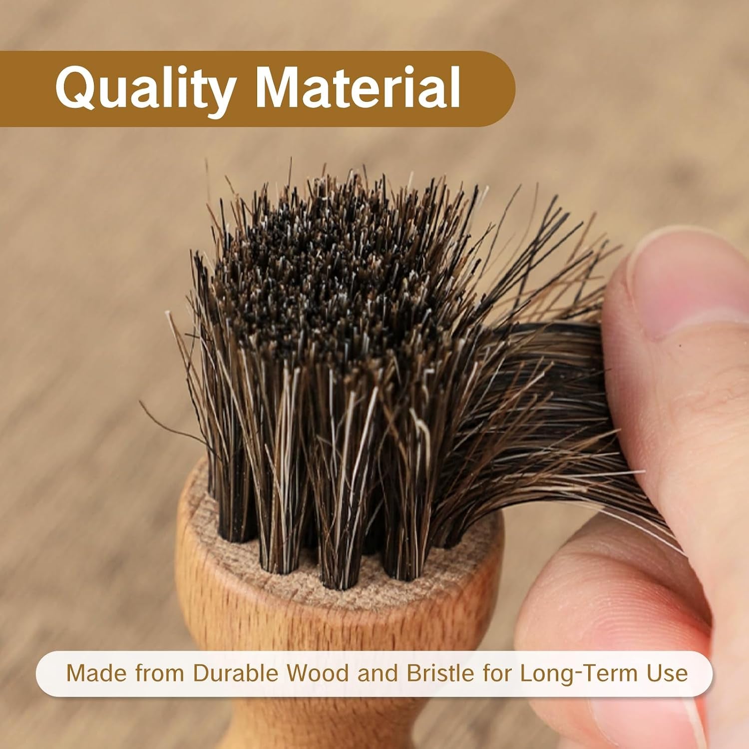 2 Packs Show Polish Applicator Horsehair Shoe Brush Set Horse Hair Applicator Brushes for Leather Shoe Care Shine Polish Tools for Boots Clean Brush for Shoes