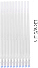 100Pcs Heat Erasable Fabric Pens, Heat Pens White High Temperature Disappearing Pen Fabric Clothes Marker Pen for Leather Fabric Quilting and Dressmaker
