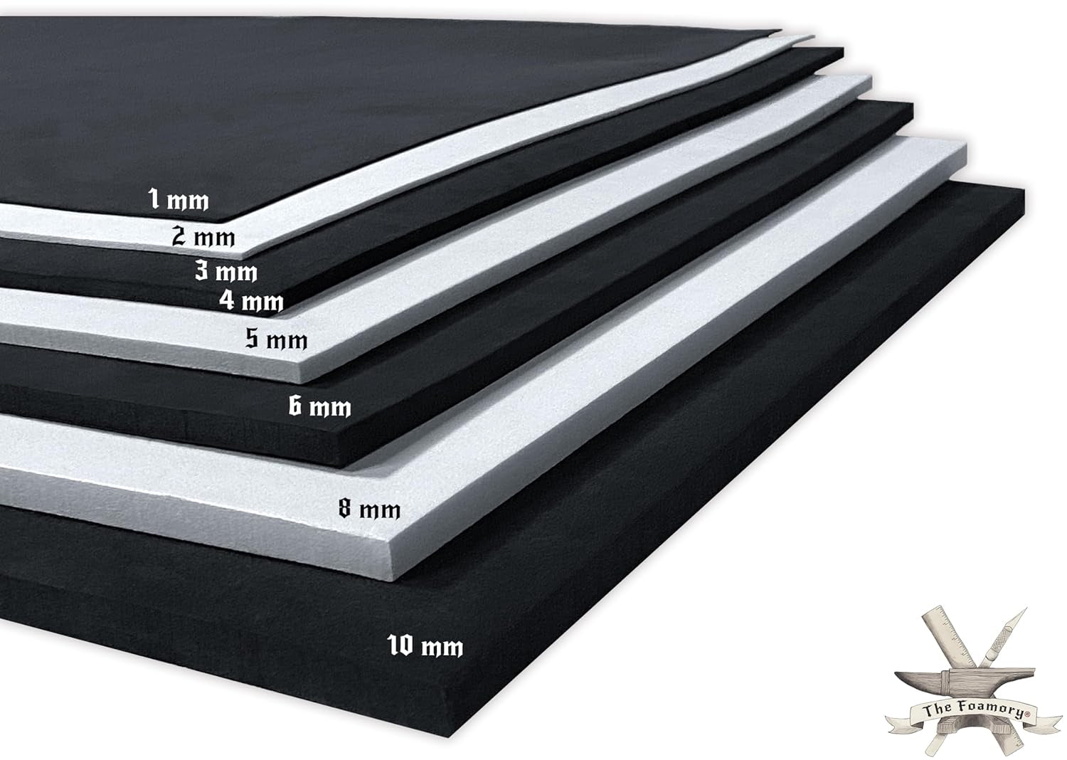 Shape Retention EVA Cosplay Foam - 3Mm Thick (1-10Mm) Black 14”X39” High Density EVA Craft Foam Sheets - Premium 85 Kg/M3 Heat Shape Material for DIY, Comic, Con or Halloween Costumes -