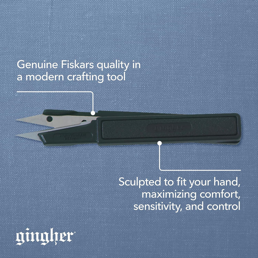 Featherweight Thread Clippers - 4" Stainless Steel Snips - Sharp Thread Puller with Protective Cap for Crafts - Black