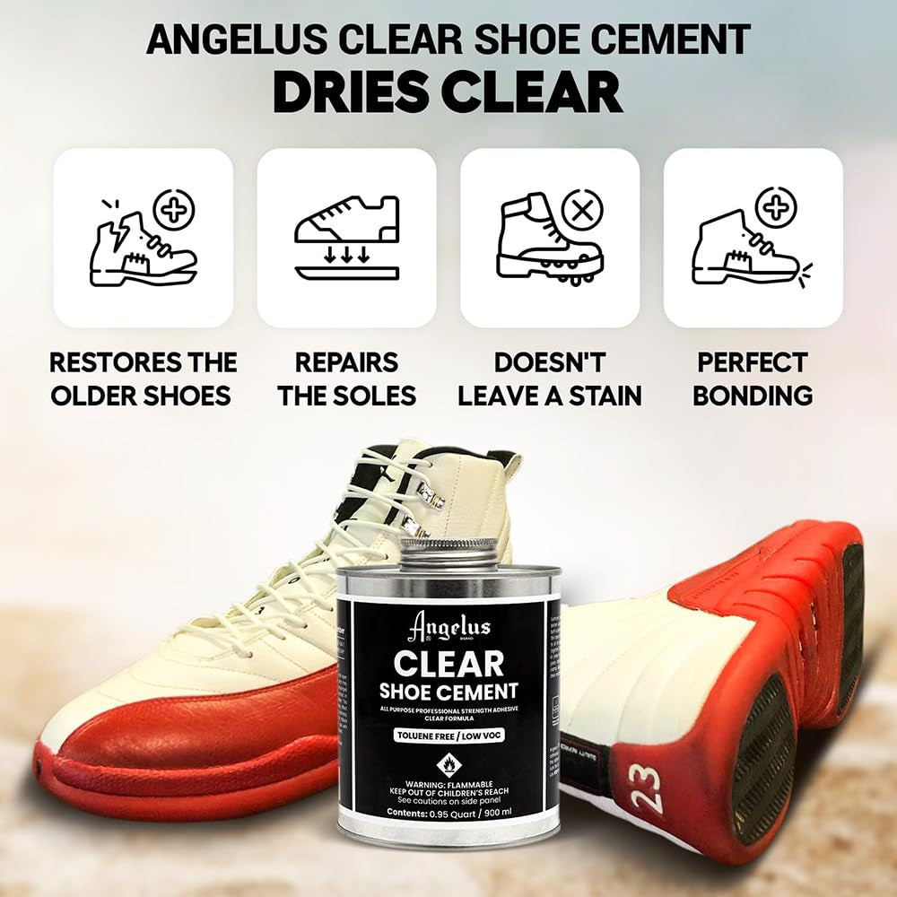 Shoe Glue 32Oz - Industrial Strength Clear Sole Adhesive for Sneakers, Boots, & More, 1 Quart