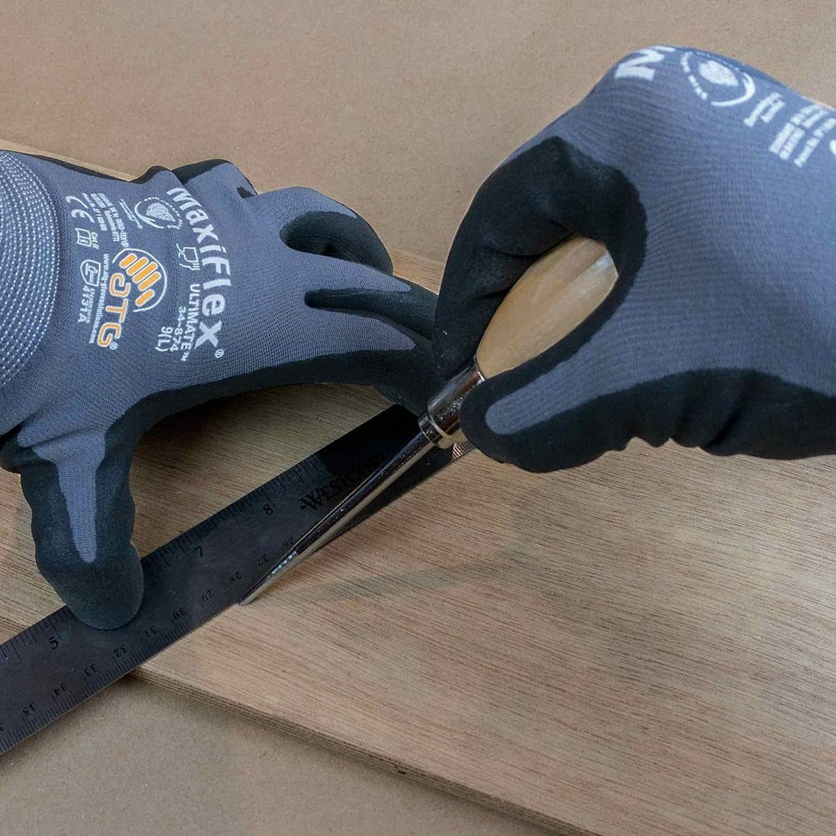 Scratch Awl Tool with Hardwood Handle - Scribe, Layout Work, & Piercing Wood - Alloy Steel Blade