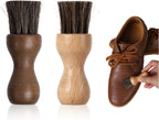 2 Packs Show Polish Applicator Horsehair Shoe Brush Set Horse Hair Applicator Brushes for Leather Shoe Care Shine Polish Tools for Boots Clean Brush for Shoes