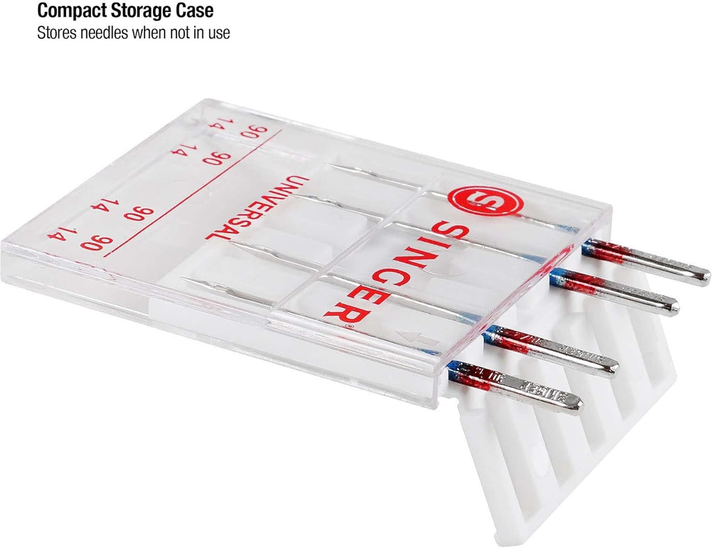 SINGER 4723 Universal Regular Point Sewing Machine Needles, Size 90/14, 4-Count