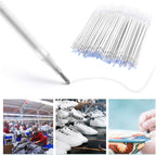 100Pcs Heat Erasable Fabric Pens, Heat Pens White High Temperature Disappearing Pen Fabric Clothes Marker Pen for Leather Fabric Quilting and Dressmaker